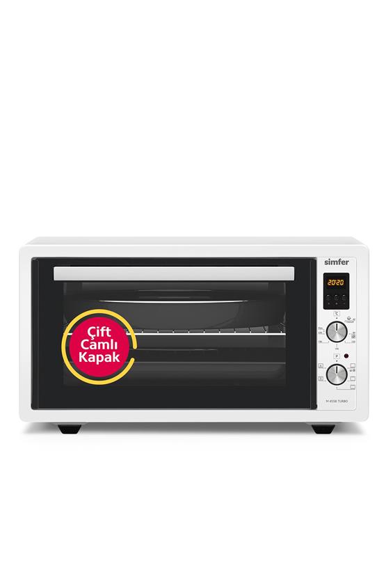 Simfer M-4558 45Litre Beyaz Midi Fırın 6 Fonksiyon Dijital Turbo