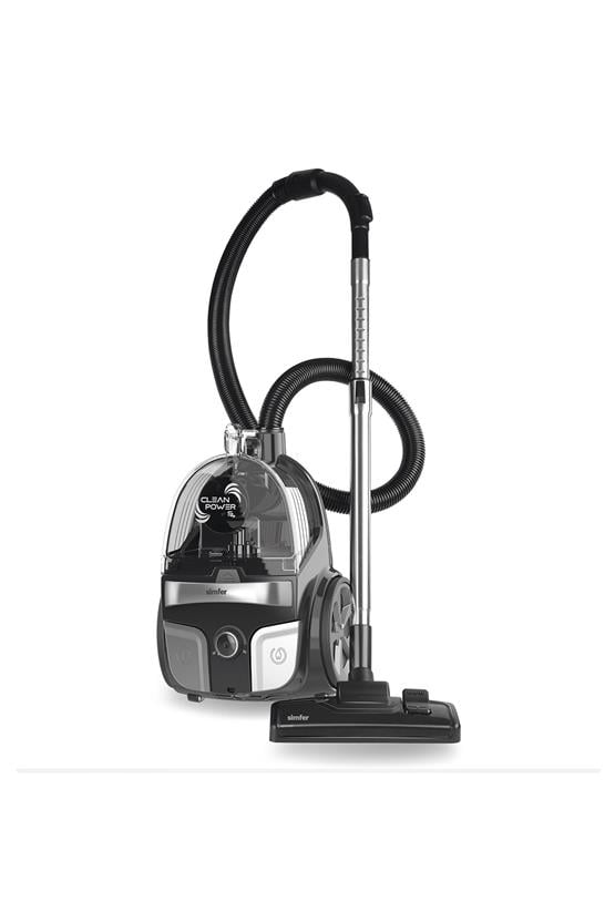 Simfer SK-6300 Clean Power S4 Toz Torbasız Yatay Süpürge 800W Silver-Gri