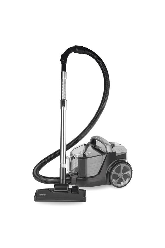 Simfer SK-6300 Clean Power S4 Toz Torbasız Yatay Süpürge 800W Silver-Gri