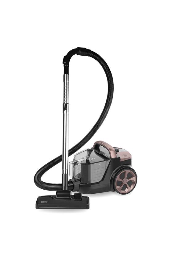Simfer SK-6301 Clean Power S4 Toz Torbasız Yatay Süpürge 800W Rosegold
