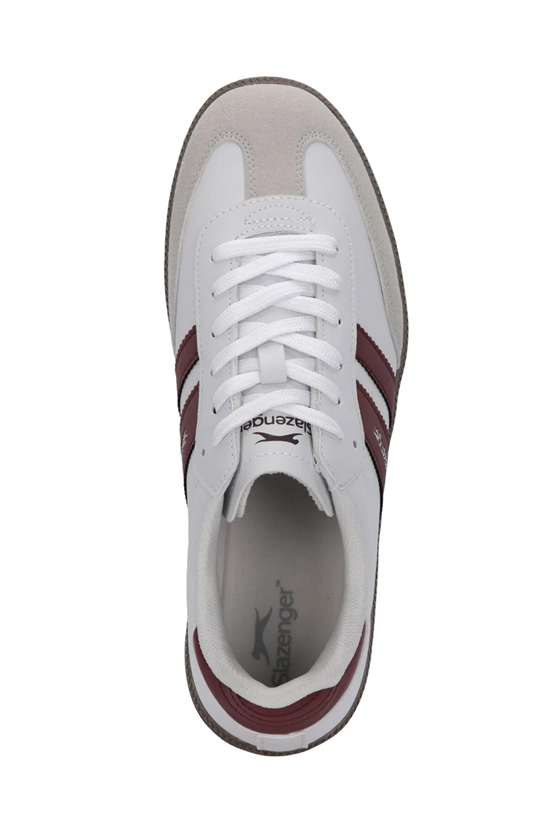 Slazenger Indıa G Beyaz / Bordo Garson Sneaker Ayakkabı