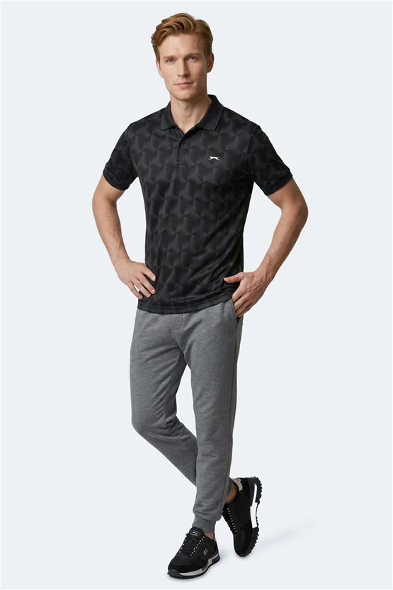 Slazenger Katarın Sıyah Erkek T-Shırt