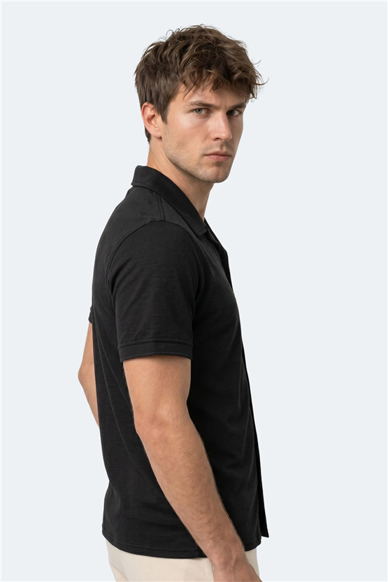 Slazenger Katelın Siyah Erkek Gomlek