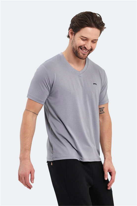Slazenger Katrıına Grı Erkek T-Shırt