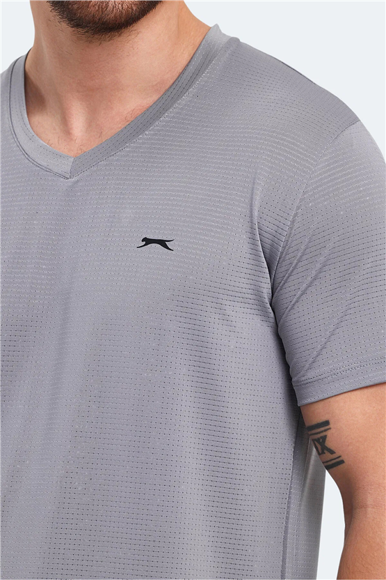 Slazenger Katrıına Grı Erkek T-Shırt