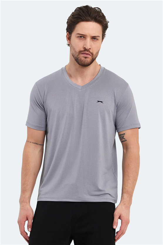 Slazenger Katrıına Grı Erkek T-Shırt