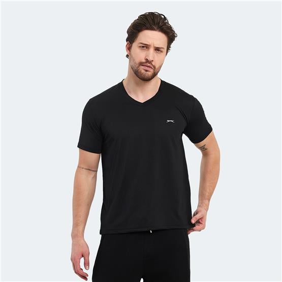 Slazenger Katrıına Sıyah Erkek T-Shırt
