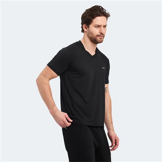 Slazenger Katrıına Sıyah Erkek T-Shırt