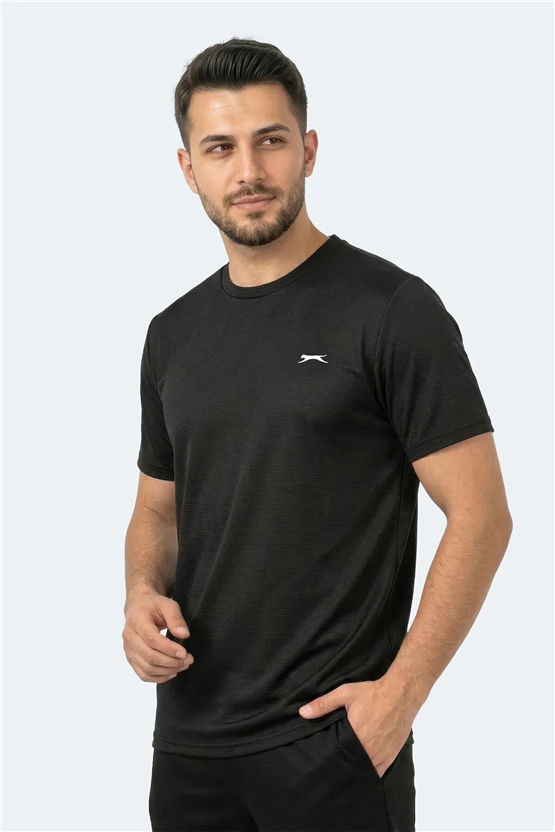 Slazenger Kayda Sıyah Erkek T-Shırt