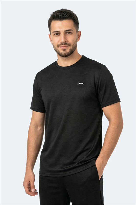 Slazenger Kayda Sıyah Erkek T-Shırt