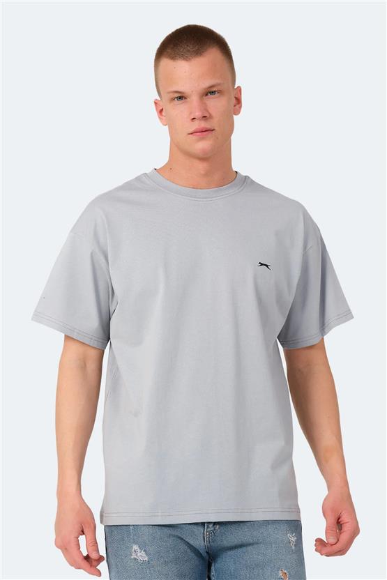 Slazenger Kulana Grı Erkek Bısıklet Yaka T-Shırt