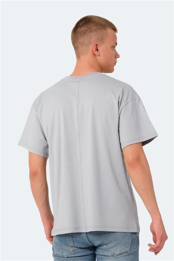 Slazenger Kulana Grı Erkek Bısıklet Yaka T-Shırt