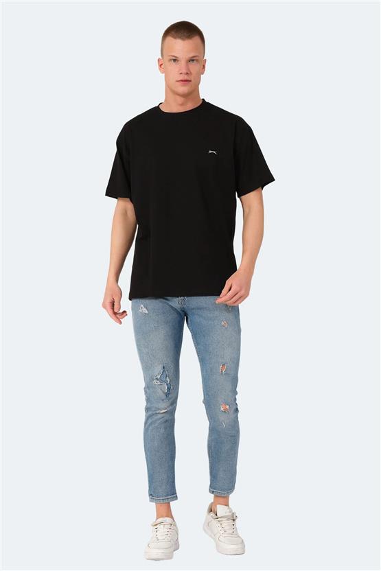 Slazenger Kulana Sıyah Erkek Bısıklet Yaka T-Shırt