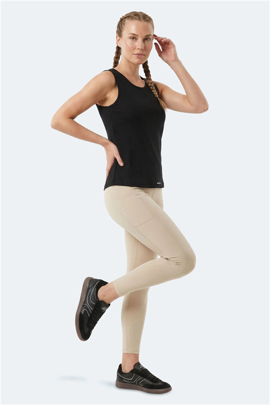 Slazenger Kunde Sıyah Kadın Kolsuz T-Shırt
