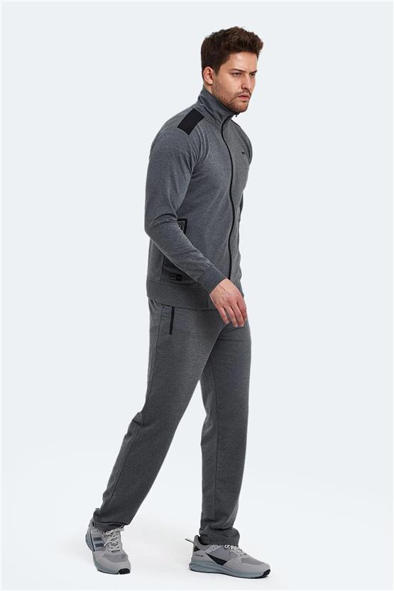 Slazenger Okran Antrasıt Erkek Dık Yaka Tam Fermuarlı Eşofman Takım