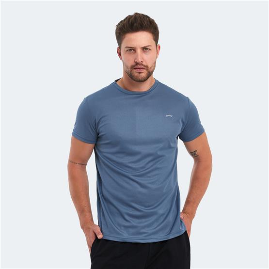 Slazenger Omar Ktn. Indıgo Erkek Bısıklet Yaka T-Shırt
