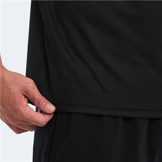 Slazenger Omar Ktn. Sıyah Erkek Bısıklet Yaka T-Shırt