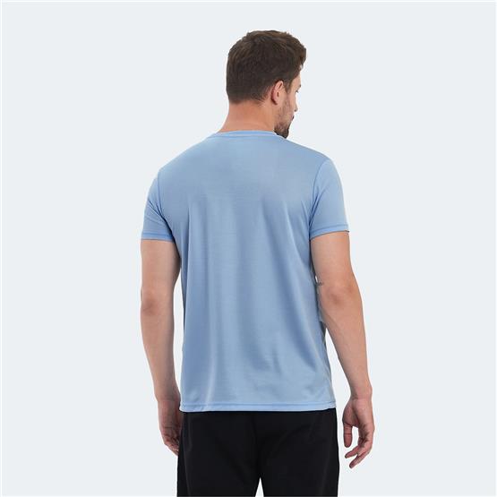 Slazenger Omar Ktn. Acık Mavı Erkek Bısıklet Yaka T-Shırt