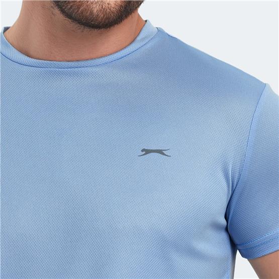 Slazenger Omar Ktn. Acık Mavı Erkek Bısıklet Yaka T-Shırt