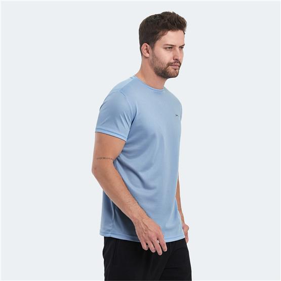 Slazenger Omar Ktn. Acık Mavı Erkek Bısıklet Yaka T-Shırt