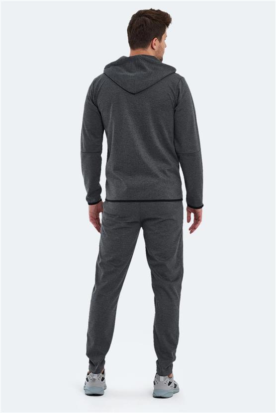 Slazenger Orka Antrasıt Erkek Kapusonlu Tam Fermuarlı Eşofman Takım