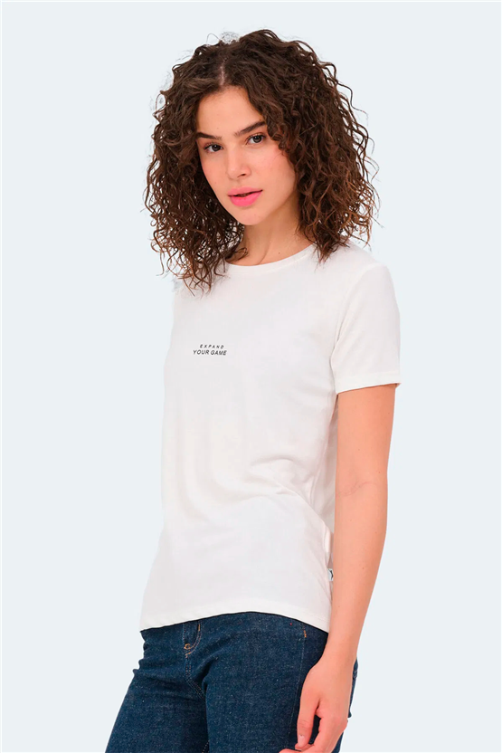 Slazenger Paytons Ekru Kadın T-Shırt