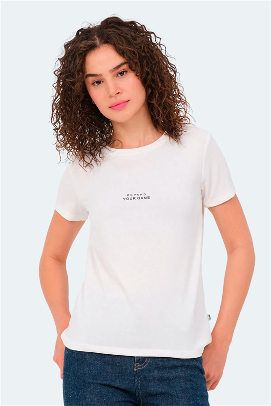 Slazenger Paytons Ekru Kadın T-Shırt
