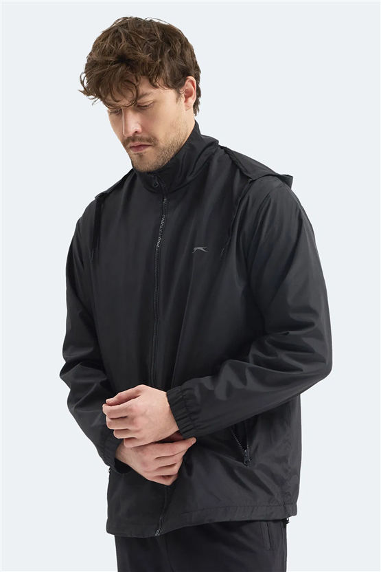 Slazenger Raren Siyah Erkek Yagmurluk