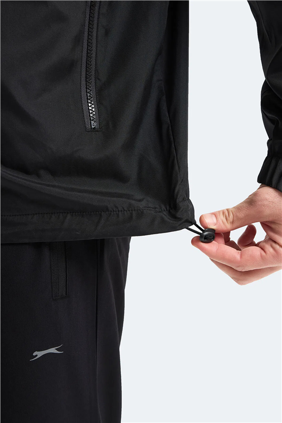 Slazenger Raren Siyah Erkek Yagmurluk