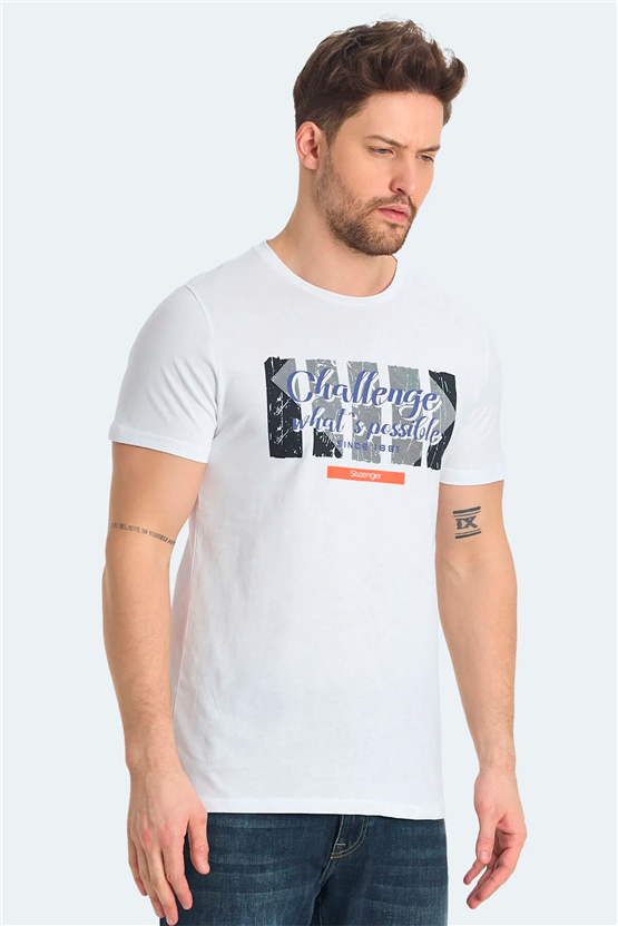 Slazenger Ratan Beyaz Erkek T-Shırt