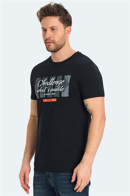 Slazenger Ratan Sıyah Erkek T-Shırt