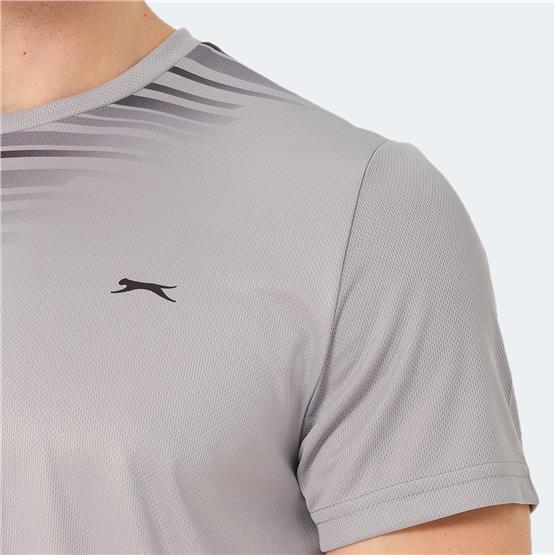 Slazenger Raven Grı Erkek Bısıklet Yaka T-Shırt