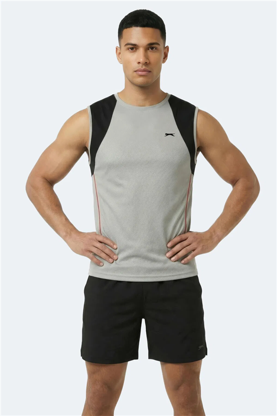 Slazenger Revolve Grı Erkek Kolsuz T-Shırt