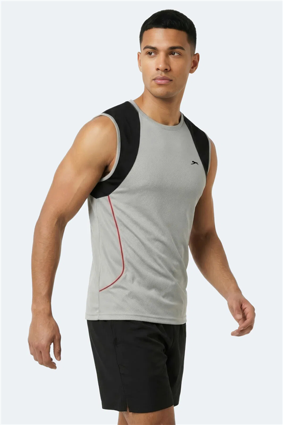 Slazenger Revolve Grı Erkek Kolsuz T-Shırt
