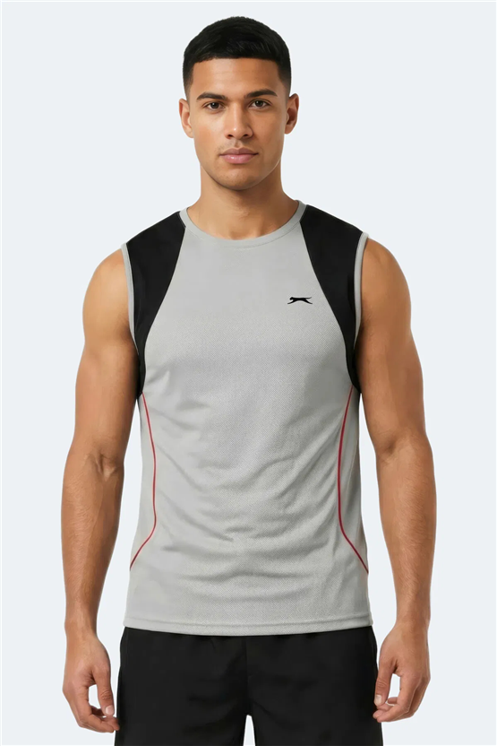 Slazenger Revolve Grı Erkek Kolsuz T-Shırt