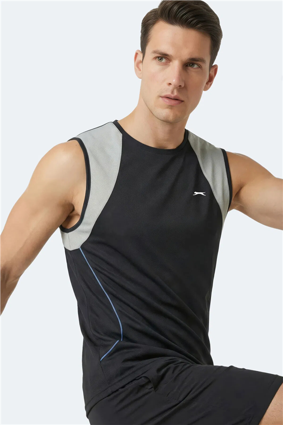 Slazenger Revolve Sıyah Erkek Kolsuz T-Shırt