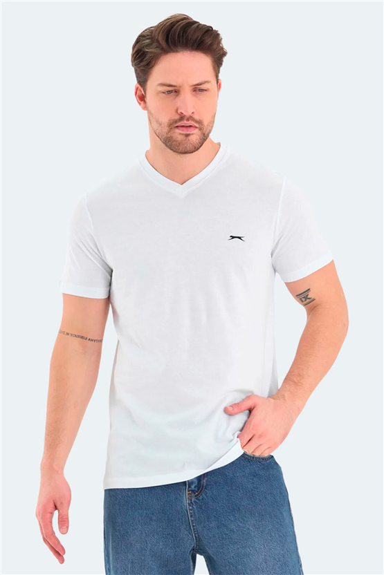 Slazenger Rıvaldo Beyaz Erkek T-Shırt