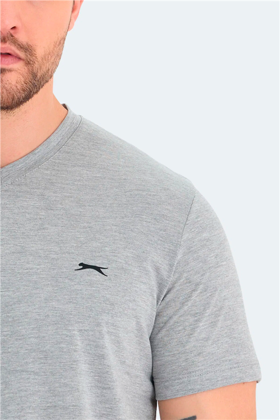 Slazenger Rıvaldo Grı Melanj Erkek T-Shırt