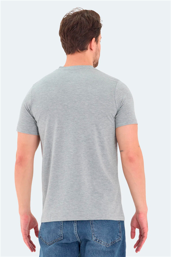 Slazenger Rıvaldo Grı Melanj Erkek T-Shırt