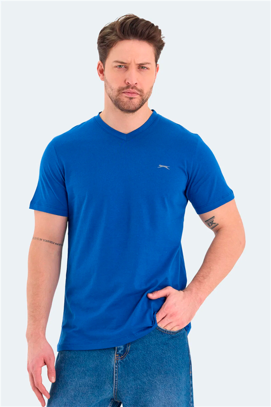 Slazenger Rıvaldo Saks Mavı Erkek T-Shırt