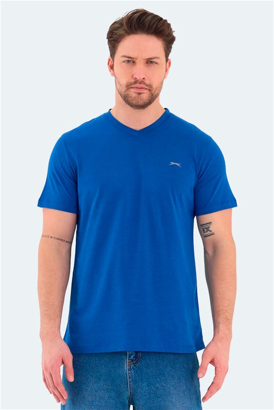 Slazenger Rıvaldo Saks Mavı Erkek T-Shırt