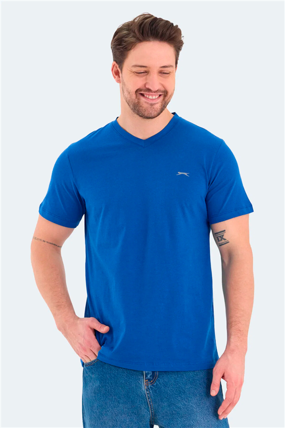 Slazenger Rıvaldo Saks Mavı Erkek T-Shırt