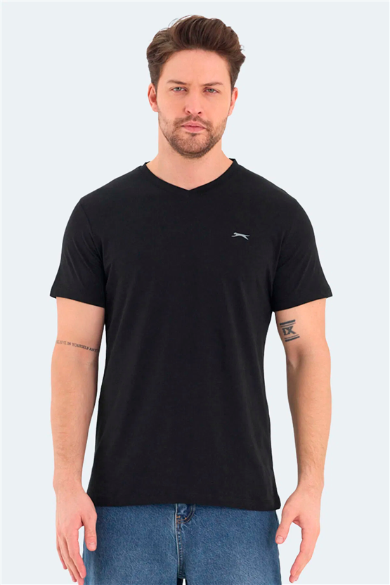 Slazenger Rıvaldo Sıyah Erkek T-Shırt