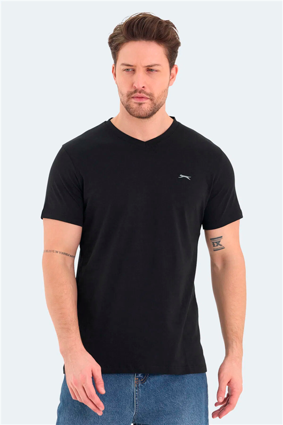 Slazenger Rıvaldo Sıyah Erkek T-Shırt