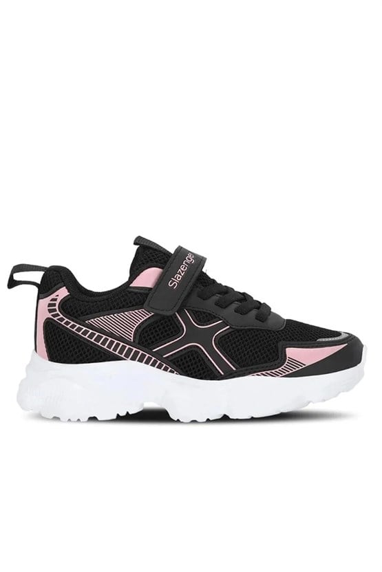 Slazenger Sa16Lf020-563 Fızzy Siyah / Pudra Filet Kız Çocuk Günlük Ayakkabı
