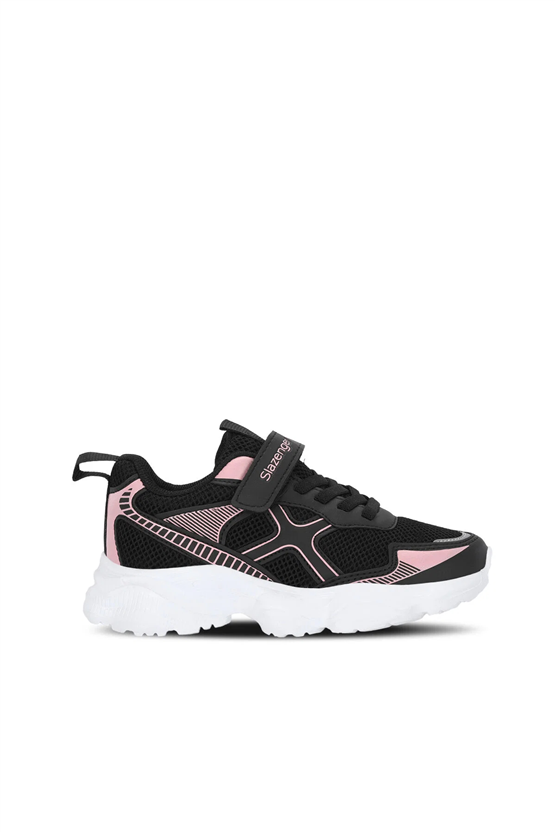 Slazenger Sa16Lf020-563 Fızzy Siyah / Pudra Filet Kız Çocuk Günlük Ayakkabı