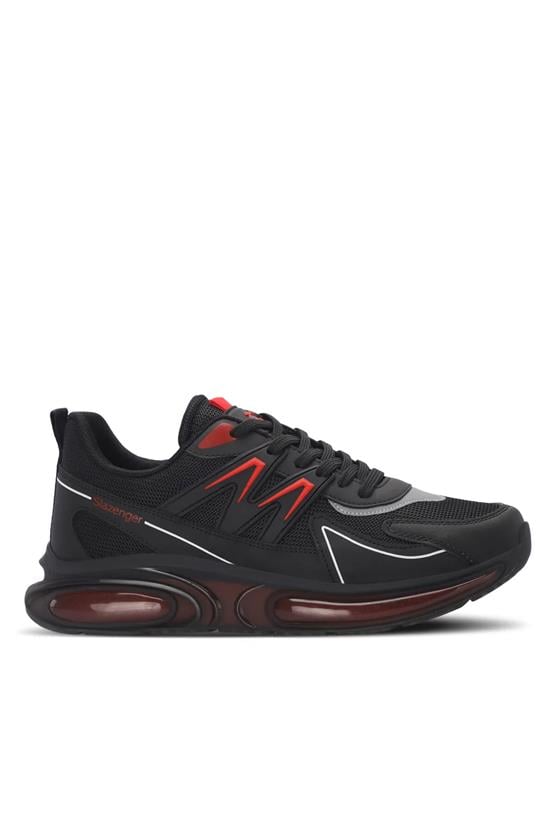 Slazenger Sa24Re010-506 Zıgor Sıyah / Kırmızı Erkek Kosu Ayakkabısı