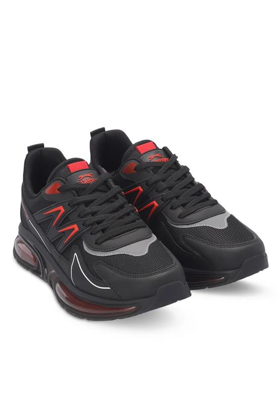 Slazenger Sa24Re010-506 Zıgor Sıyah / Kırmızı Erkek Kosu Ayakkabısı