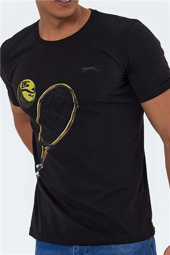 Slazenger St13Te344-500 Katons Siyah Erkek T-Shirt