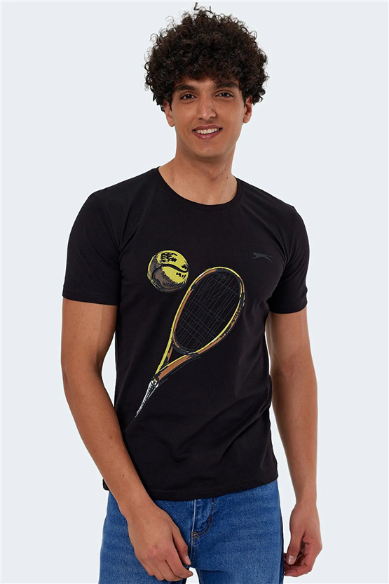 Slazenger St13Te344-500 Katons Siyah Erkek T-Shirt